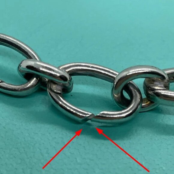 Authentic Tiffany & Co. Clasping Oval Link Chain Bracelet Silver 7.75" - Picture 3 of 12